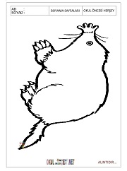 Köstebek boyama sayfaları